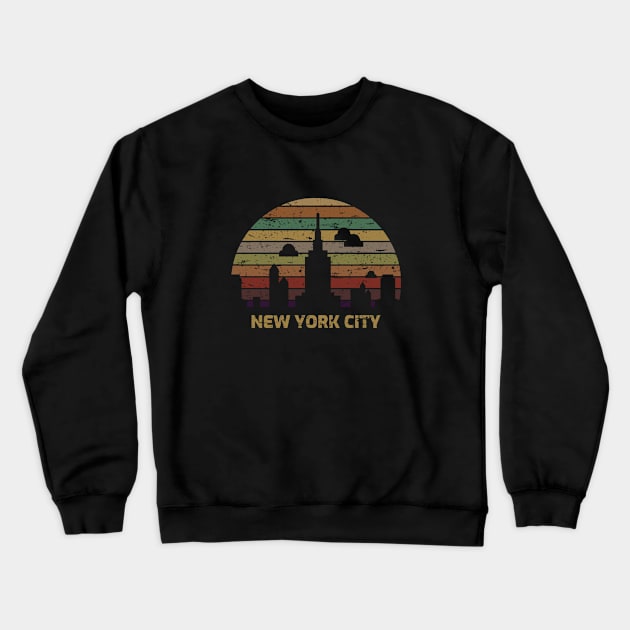 New York City Crewneck Sweatshirt by VEKTORKITA